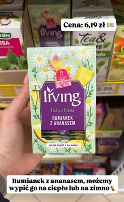 Herbata rumianek z ananasem 25 torebek promocja w Dino