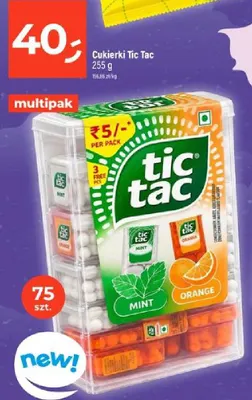 Cukierki Tic Tac 75-pak promocja w Dealz