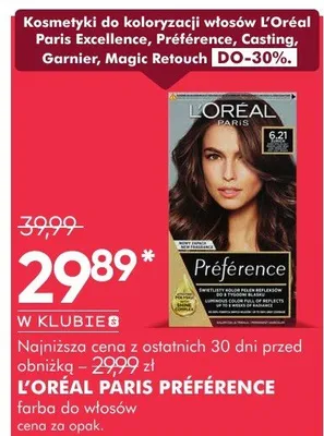 Farba do włosów Préférence promocja w Super-Pharm