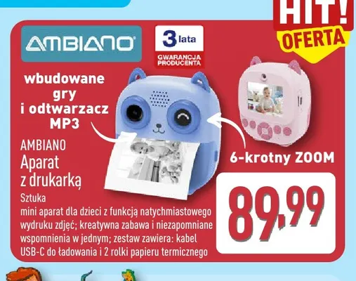 Aparat z drukarką Ambiano promocja w Aldi
