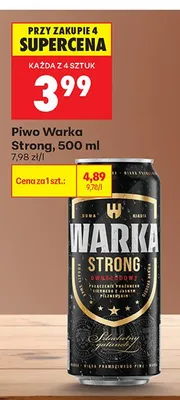 Piwo Warka Strong promocja w Biedronka