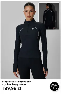 Longsleeve treningowy slim szybkoschnący damski 4F promocja w 4F