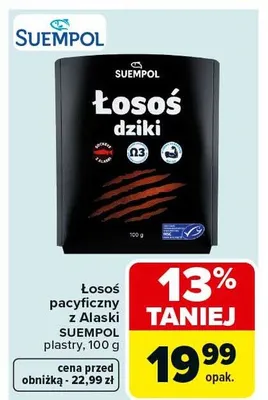 Łosoś pacyficzny z Alaski plastry promocja w Carrefour