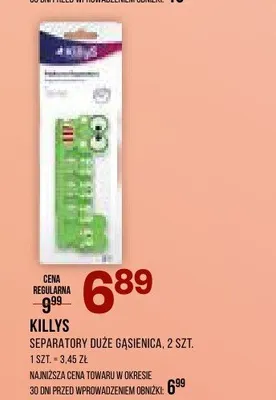 Separatory duże gąsienica KILLYS promocja w Drogerie Natura