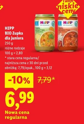 Zupka dla juniora HiPP BIO promocja w Lidl
