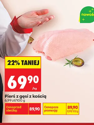 Pierś z gęsi z kością promocja w Biedronka