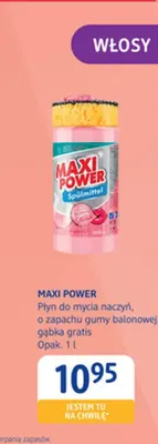 Płyn do mycia naczyń o zapachu gumy balonowej Maxi Power promocja w Drogerie DM