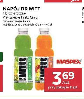 Napój Dr Witt promocja w Stokrotka