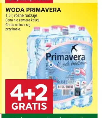 Woda niegazowana Primavera promocja w Stokrotka