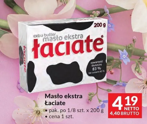 Masło ekstra Łaciate promocja w Makro