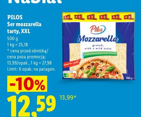 Ser mozzarella tarty XXL Pilos promocja w Lidl