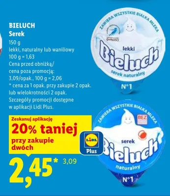 Serek lekki Bieluch promocja w Lidl