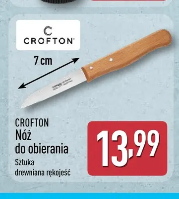 Nóż do obierania 7 cm z drewnianą rękojeścią Crofton promocja w Aldi