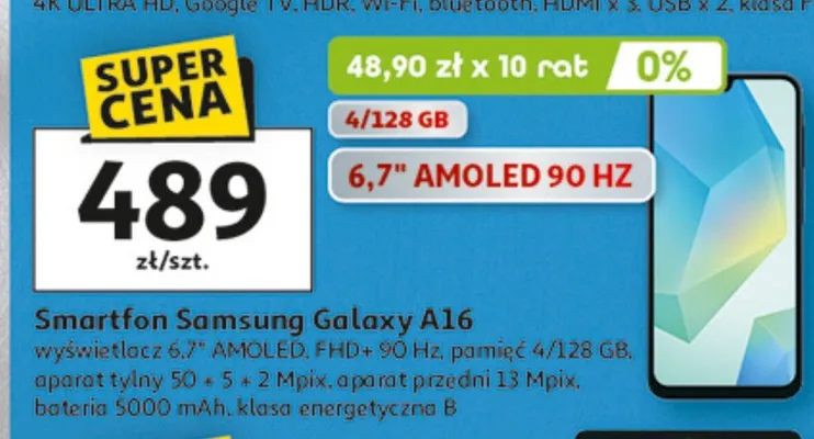 Smartfon Samsung Galaxy A16 promocja w Auchan