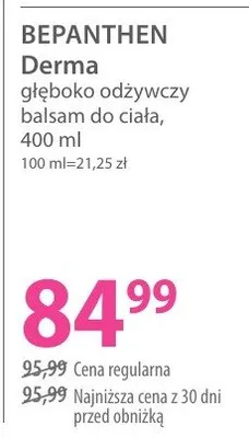 Derma głęboko odżywczy balsam do ciała promocja w Hebe