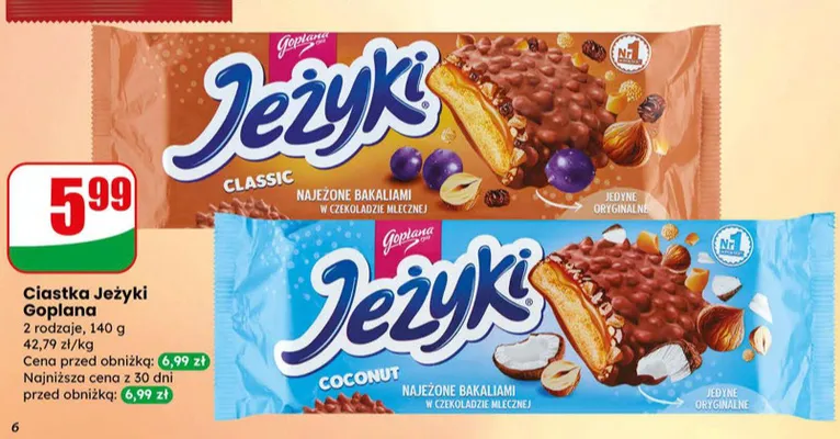 Ciastka 2 rodzaje promocja w Dino