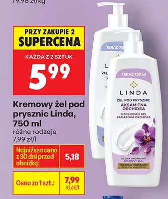 Żel pod prysznic Linda orchidea promocja w Biedronka
