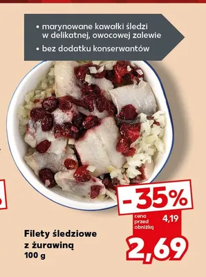 Filety śledziowe z żurawiną promocja w Kaufland