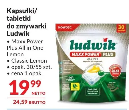 Kapsułki/tabletki do zmywarki Ludwik promocja w Makro
