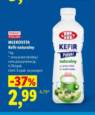 Kefir naturalny Mlekovita promocja w Lidl