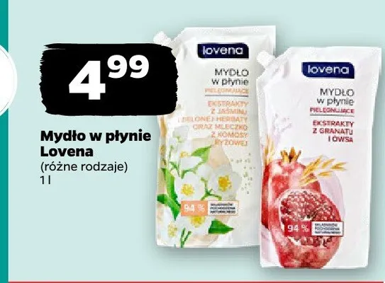 Mydło w płynie Lovena jaśmin promocja w Netto