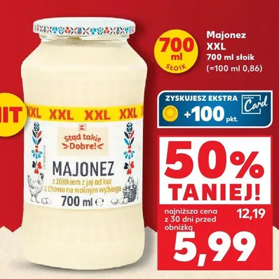 Majonez XXL promocja w Kaufland