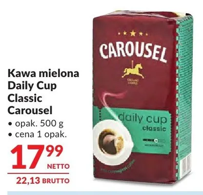 Kawa mielona Daily Cup Classic Carousel promocja w Makro