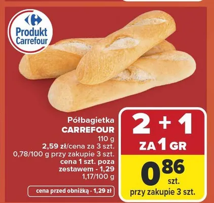 Półbagietka promocja w Carrefour