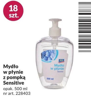Mydło w płynie z pompką Sensitive promocja w Makro