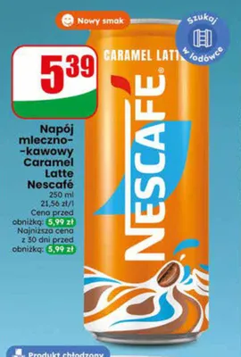 Napój mleczno-kawowy Caramel Latte Nescafé promocja w Dino