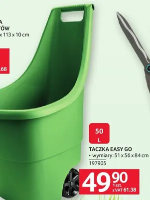 Taczka Easy Go 51x56x84cm promocja w Selgros