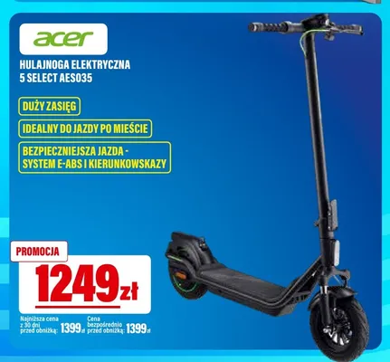 Hulajnoga elektryczna Acer 5 Select AES035 promocja w RTV EURO AGD