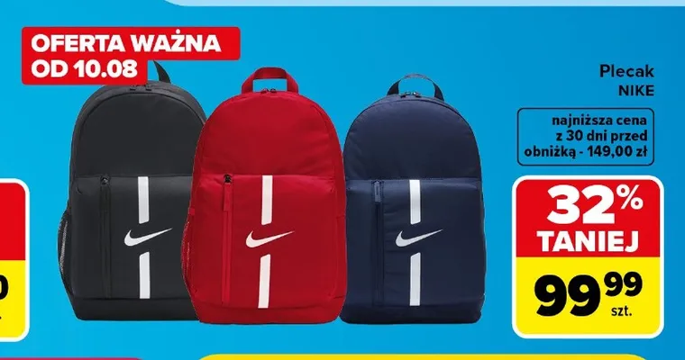Plecak Nike promocja w Carrefour