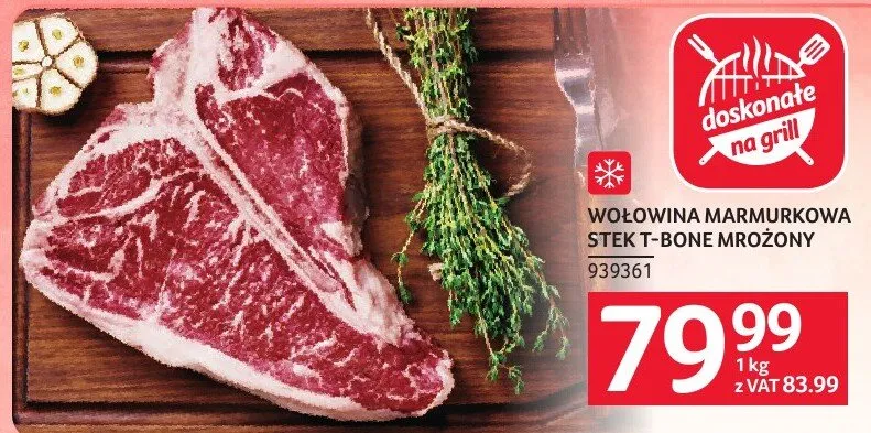 Stek wołowina marmurkowa T-bone mrożony promocja w Selgros