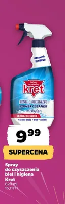 Spray do czyszczenia biel i higiena Kret promocja w Netto