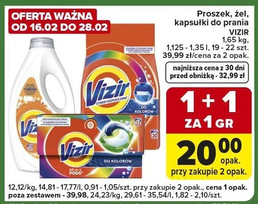 Proszek, żel, kapsułki do prania promocja w Carrefour Express