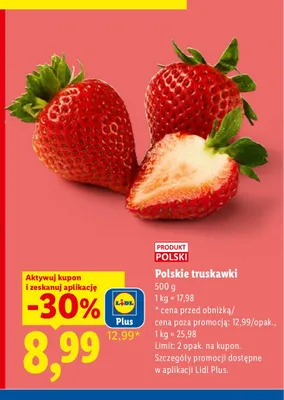 Truskawki polskie promocja w Lidl