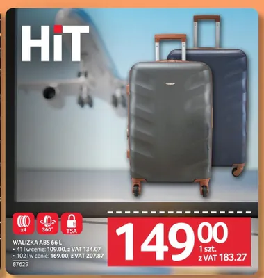Walizka ABS 66l promocja w Selgros