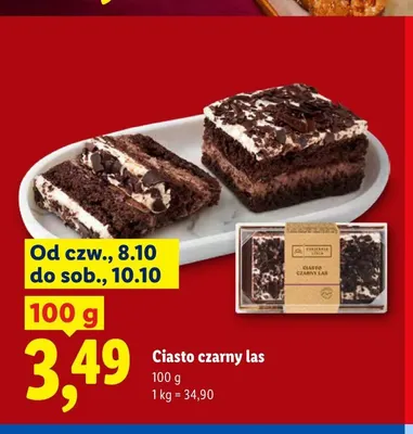 Ciasto czarny las Cukiernia Lidla promocja w Lidl