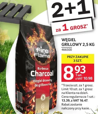 Węgiel grillowy Fire Flame Barbecue Charcoal 2,5 kg promocja w Selgros