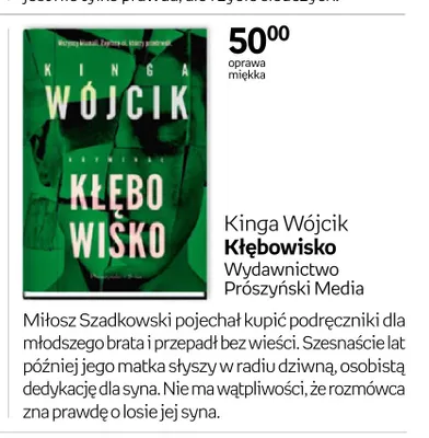 Książka Kłębowisko Kinga Wójcik promocja w Empik