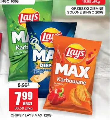 Chipsy Lay's Max Karbowane Paprika promocja w Bingo