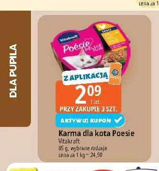 Karma dla kota Poésie Vitakraft promocja w Leclerc