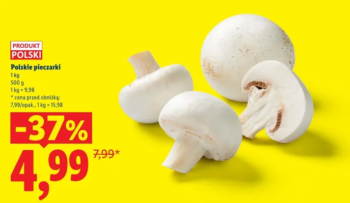 Pieczarki polskie promocja w Lidl