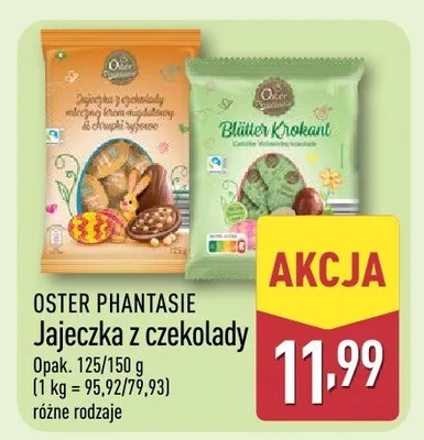 Jajeczka z czekolady różne rodzaje promocja w Aldi