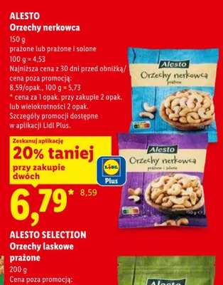 Orzechy laskowe prażone Alesto Selection promocja w Lidl