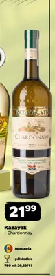 Wino białe Kazayak Chardonnay promocja w Netto