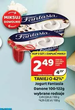 Jogurt Fantasia Danone promocja w Delfin