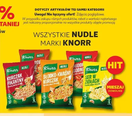 Nudle wszystkie rodzaje promocja w Kaufland