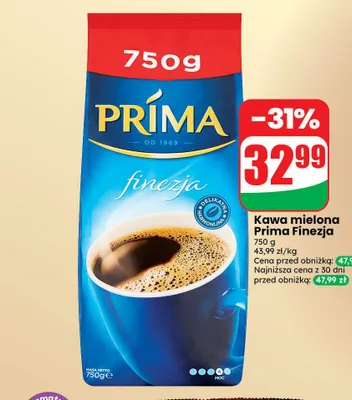 Kawa mielona Prima Finezja promocja w Dino